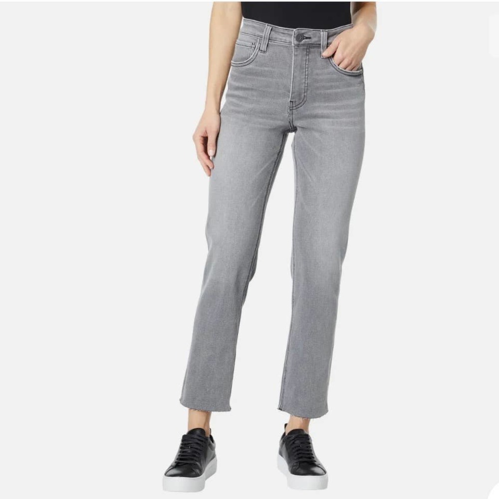 Kut From The Kloth Elizabeth Fab Ab Jean Size 14 High-Rise Straight Gray